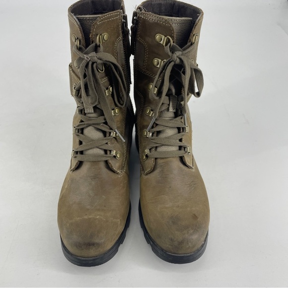 Sorel Emelie II Lace-Up Bootie 3042-245 Women's US 7 Brown Green Midcalf boot - Picture 2 of 7